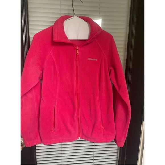 Columbia Women’s Full Zip Long Sleeve Fleece Jacket Pink Size M - Picture 6 of 6